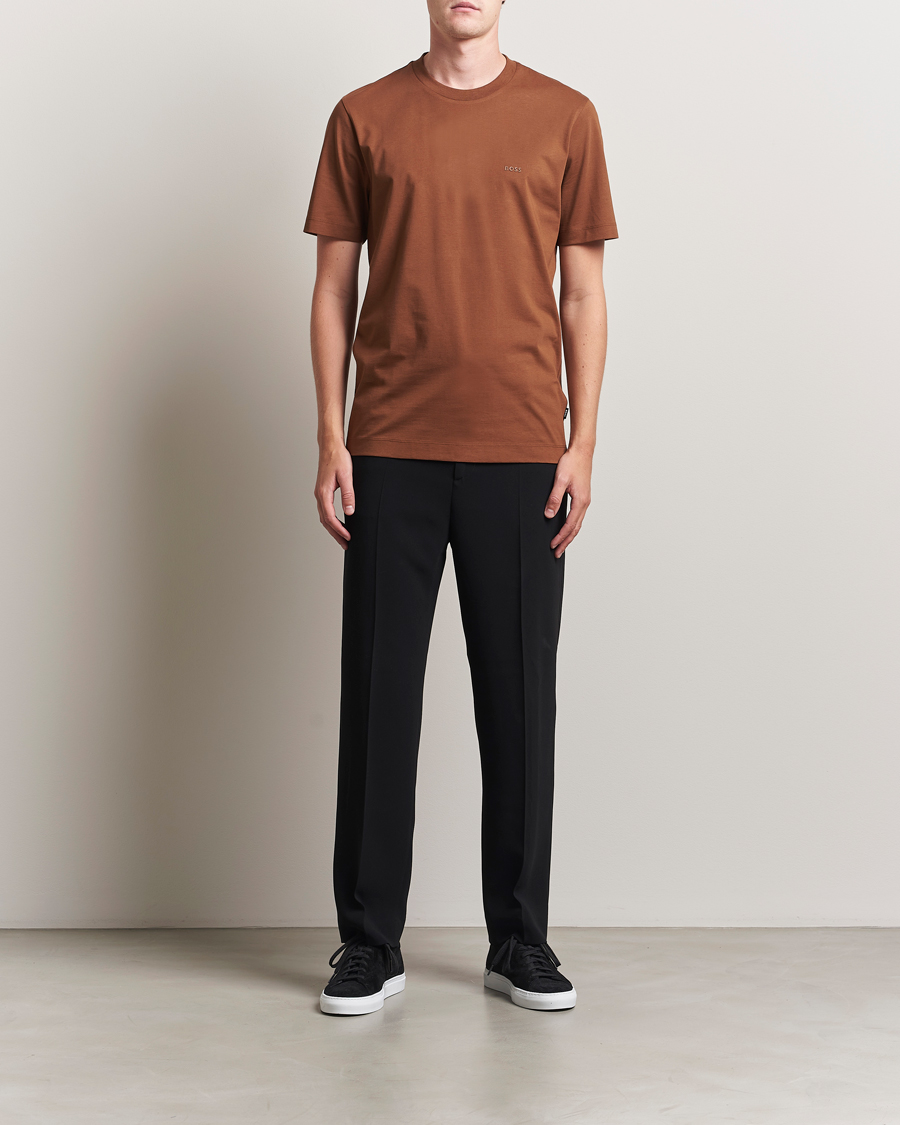 Homme | T-shirts | BOSS BLACK | Thompson Crew Neck T-Shirt Medium Brown