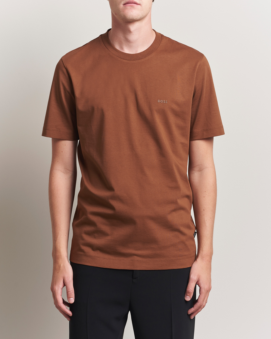 Homme | T-shirts | BOSS BLACK | Thompson Crew Neck T-Shirt Medium Brown