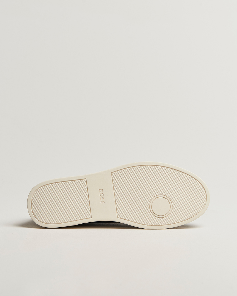 Homme | Baskets | BOSS BLACK | Kieran Grained Leather Sneaker Black
