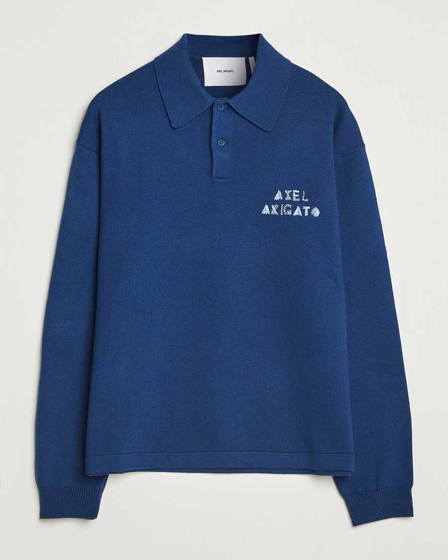 Homme | Pulls Et Tricots | Axel Arigato | Frey Wool/Cotton Knitted Polo Navy