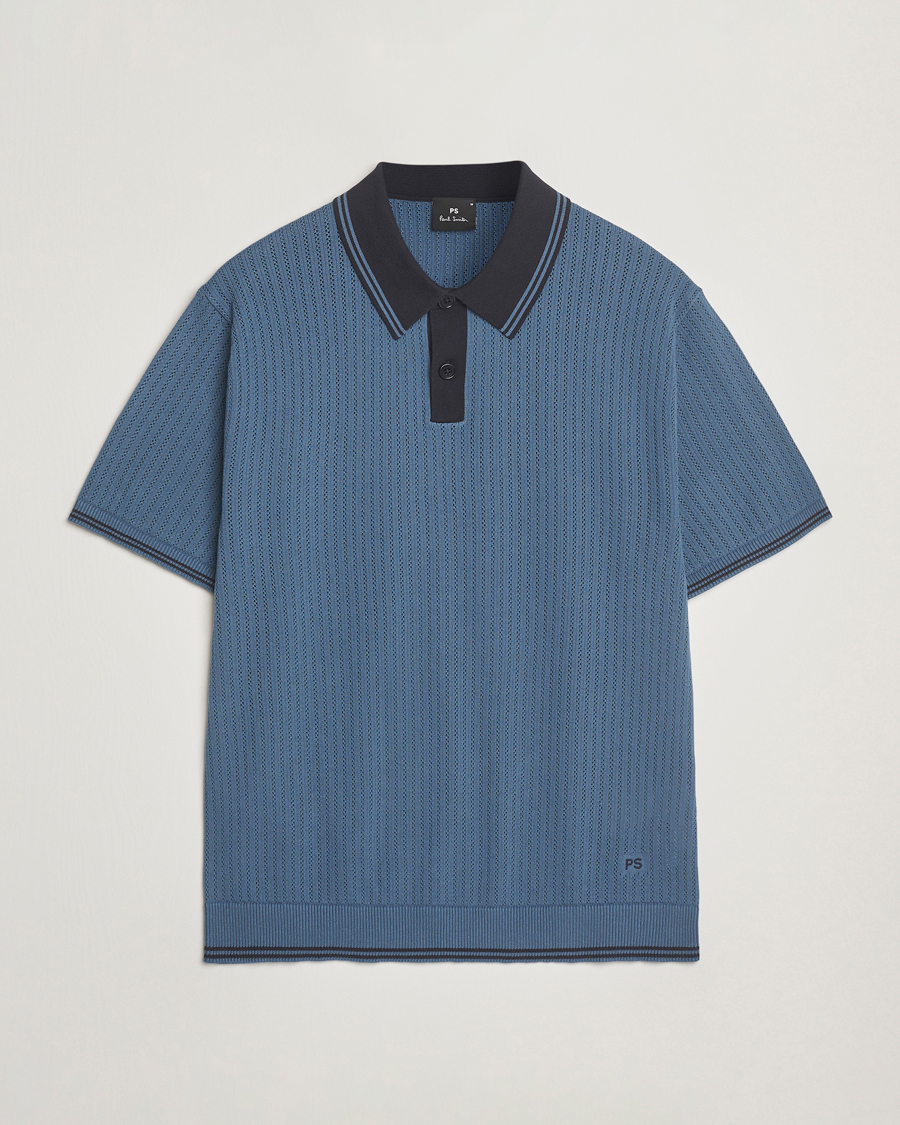 Homme | Polos | PS Paul Smith | Knitted Polo Blue