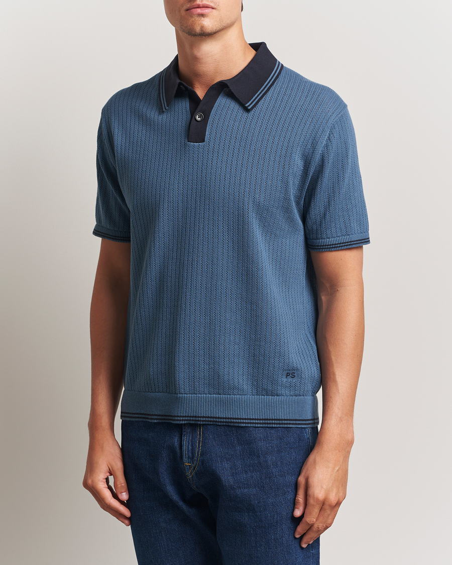 Homme | Polos | PS Paul Smith | Knitted Polo Blue