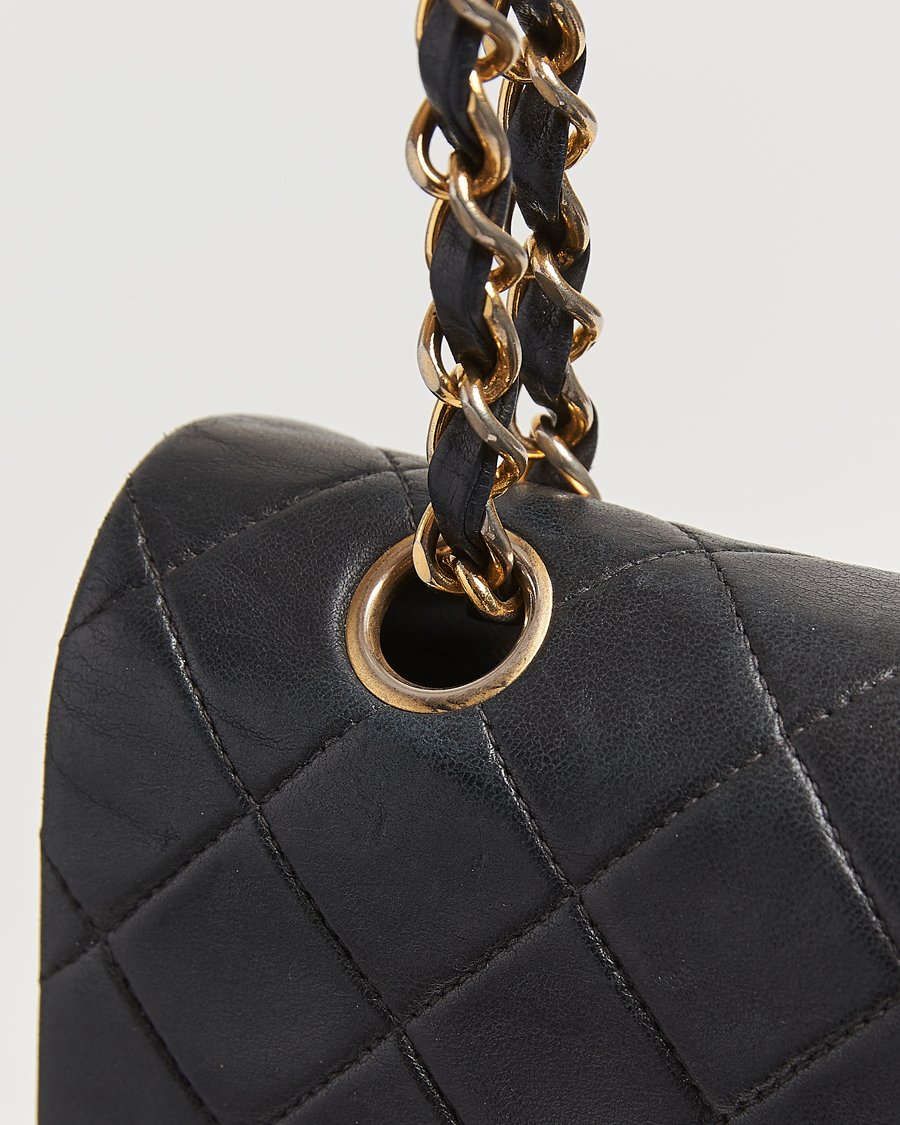 Homme | Gifts for Her | Chanel Pre-Owned | Classic Double Flap Medium Lambskin Black