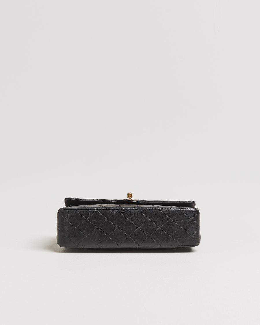 Homme | Gifts for Her | Chanel Pre-Owned | Classic Double Flap Medium Lambskin Black