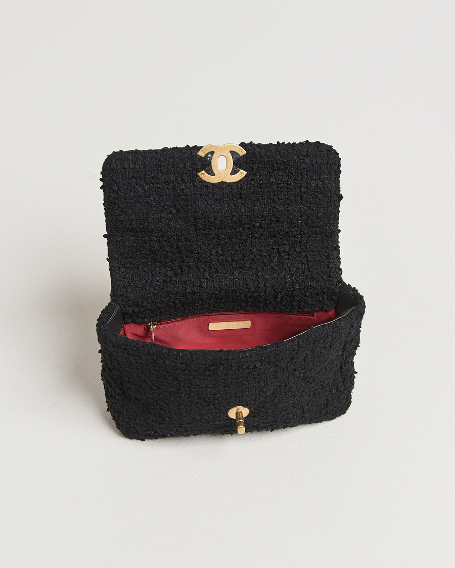 Heren | Gifts for Her | Chanel Pre-Owned | Chanel 19 Tweed Handbag Black