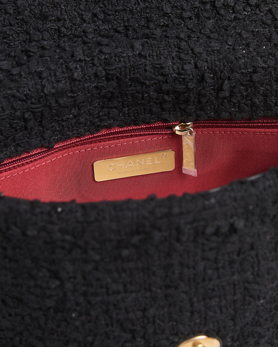 Heren | Gifts for Her | Chanel Pre-Owned | Chanel 19 Tweed Handbag Black