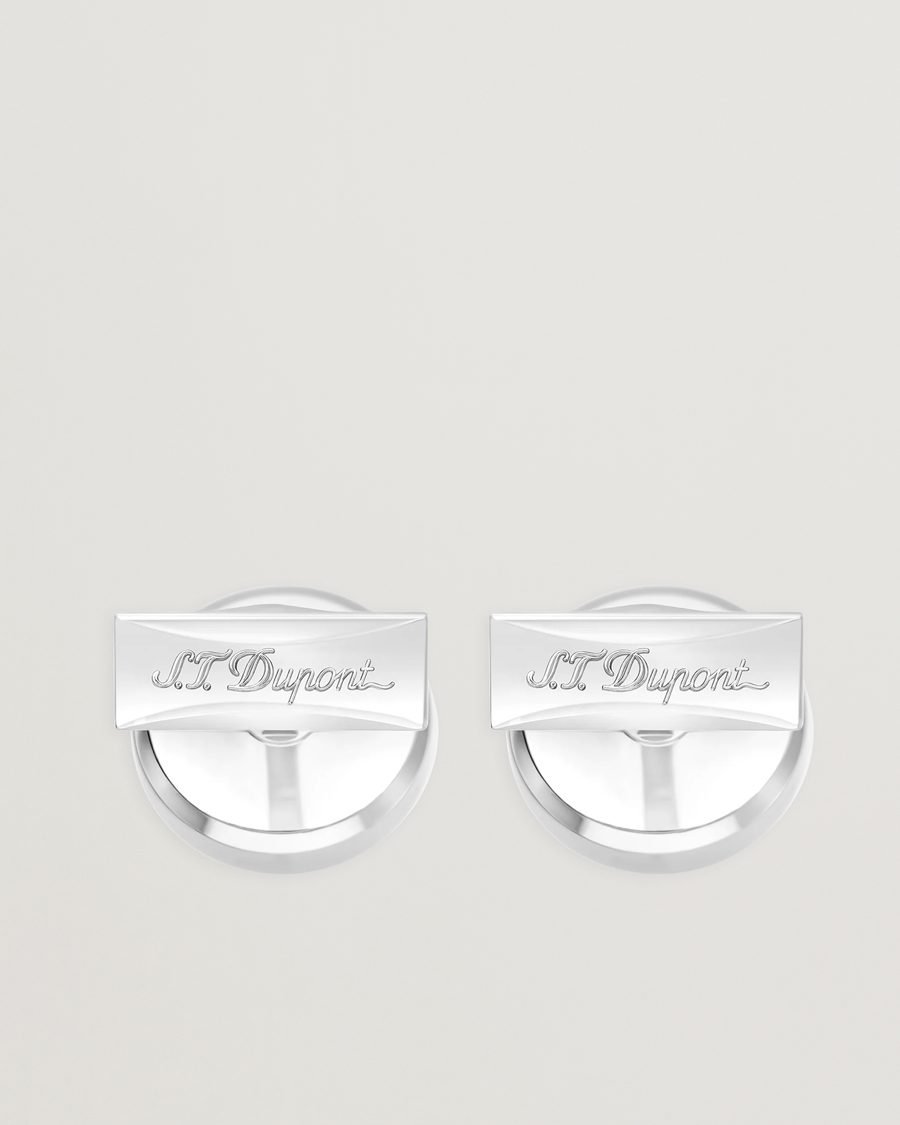 Heren | Manchetknopen | S.T. Dupont | Cufflink Round Black/Pall Silver