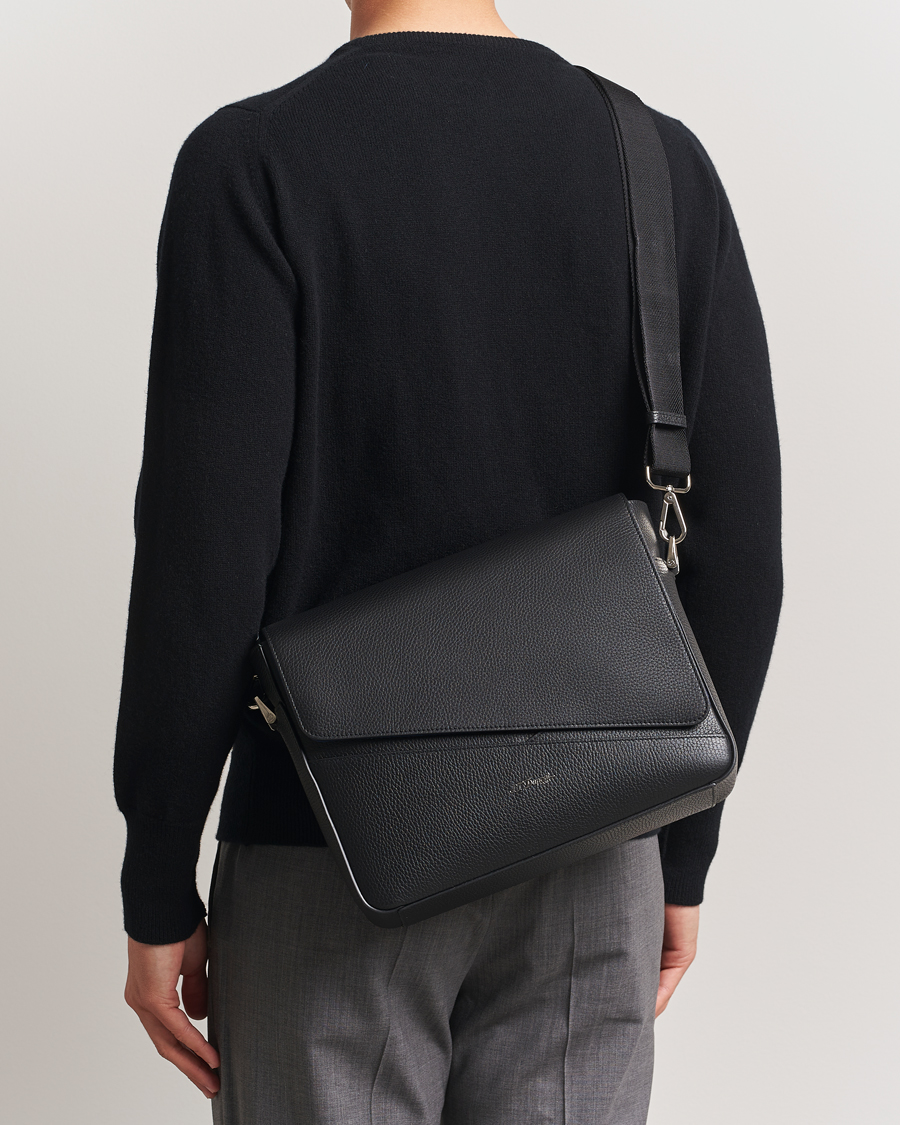 Heren | Tassen | S.T. Dupont | Neo Capsule Messenger Bag Black Grained