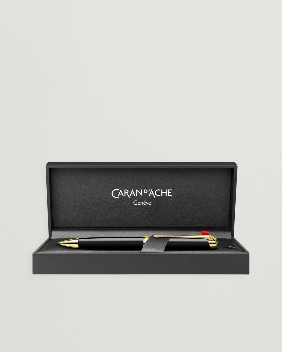 Heren | Pennen | Caran d'Ache | Caran d' Ache Léman Ballpoint Pen Ebony Black/Gold Plated