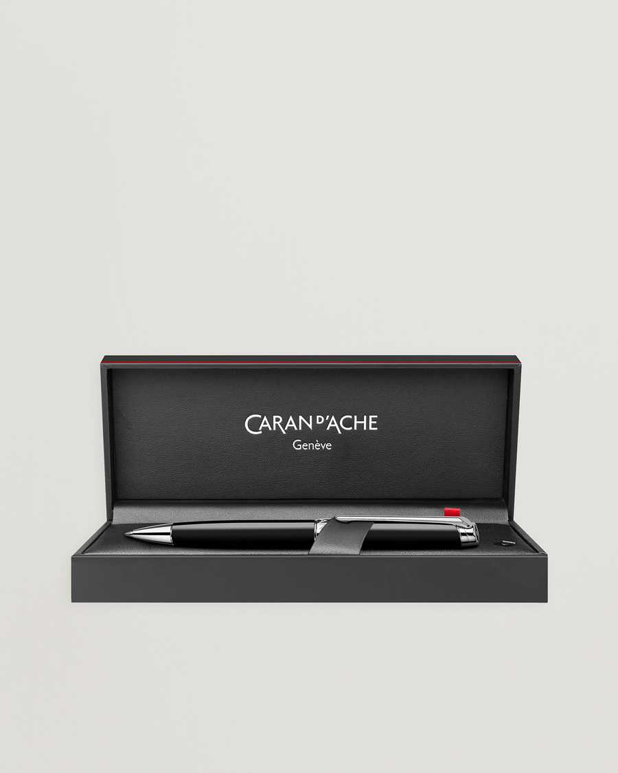 Homme | Stylos | Caran d'Ache | Caran d' Ache Léman Ballpoint Pen Ebony Black/Silver Plated