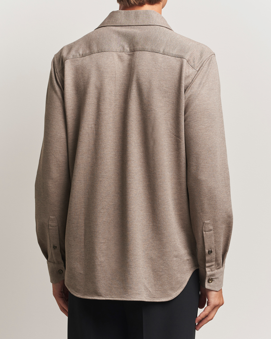 Heren | Overhemden | Brioni | Cotton Piquet Shirt Beige