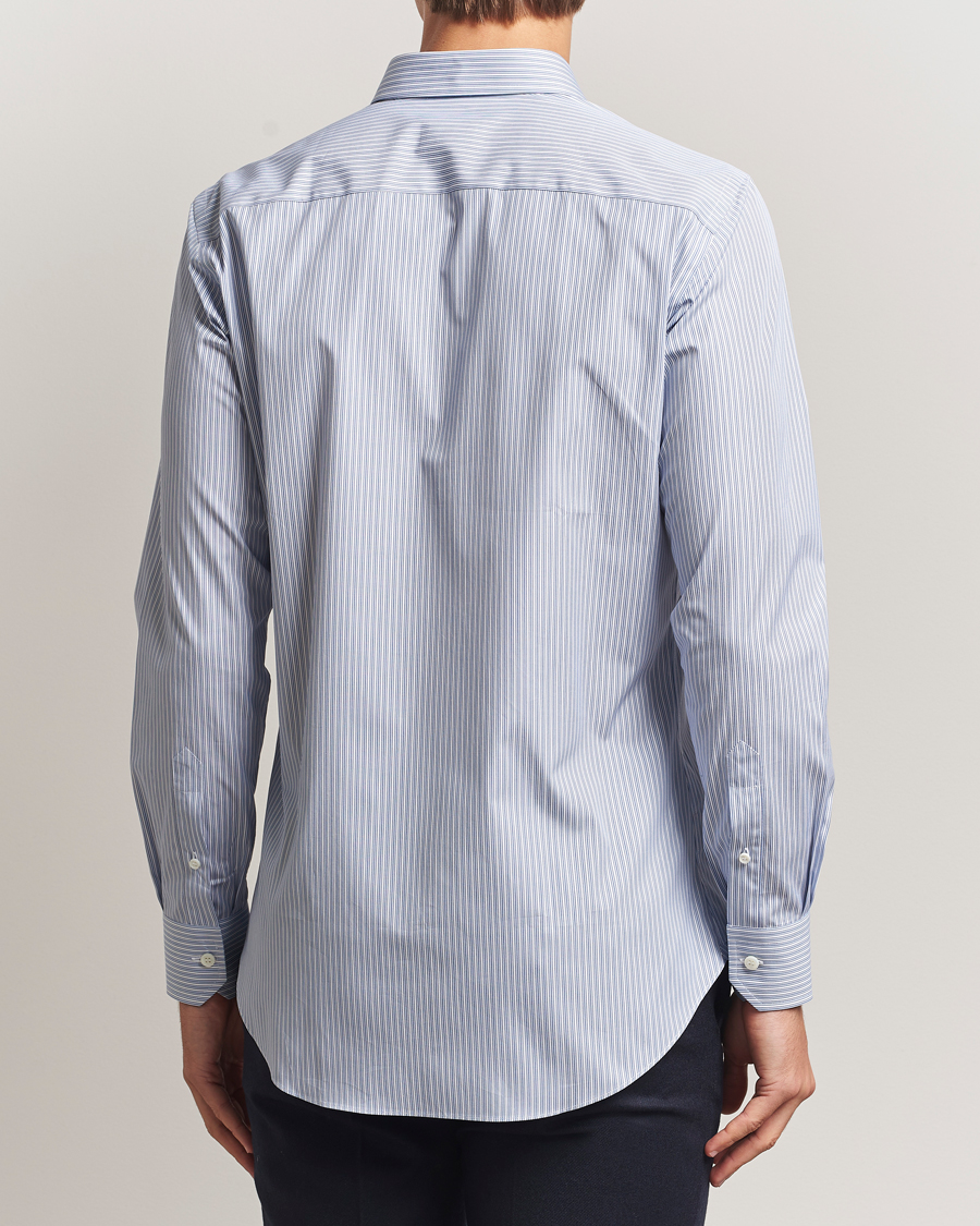 Homme | Chemises | Brioni | Classic Dress Shirt Blue Stripe