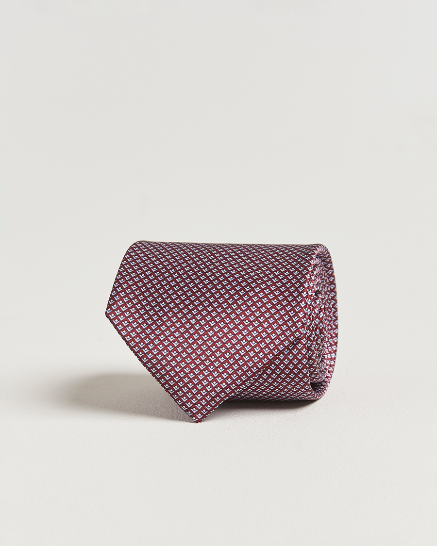 Homme | Cravates | Brioni | Printed Silk Tie Red