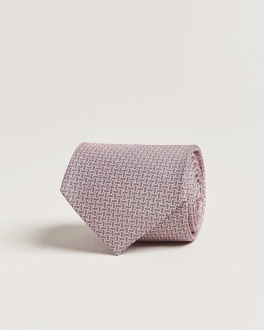 Homme | Cravates | Brioni | Printed Silk Tie Pink