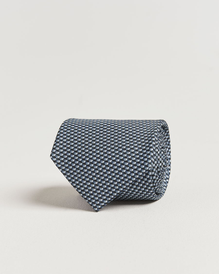 Homme | Cravates | Brioni | Printed Silk Tie Navy