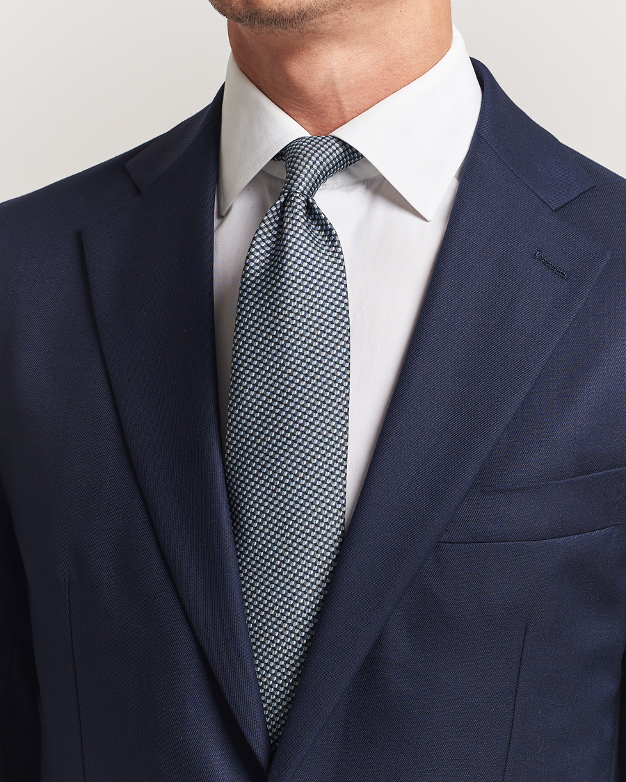 Heren | Stropdassen | Brioni | Printed Silk Tie Navy
