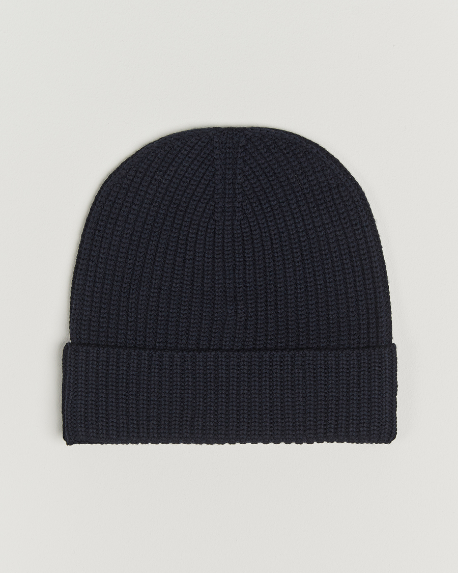 Homme | Bonnets | Brioni | Rib Wool Beanie Navy