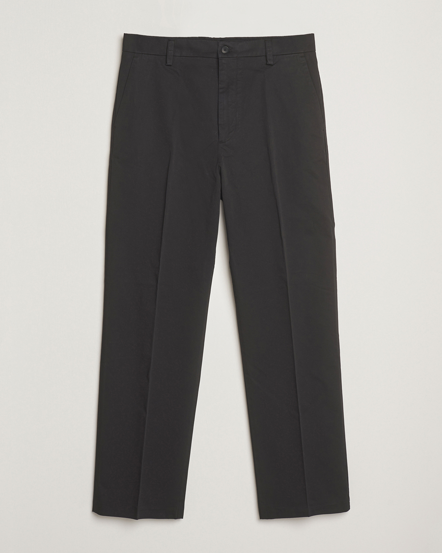 Heren | Broeken | NN07 | Paw Cotton/Lyocell Pleated Trousers Black