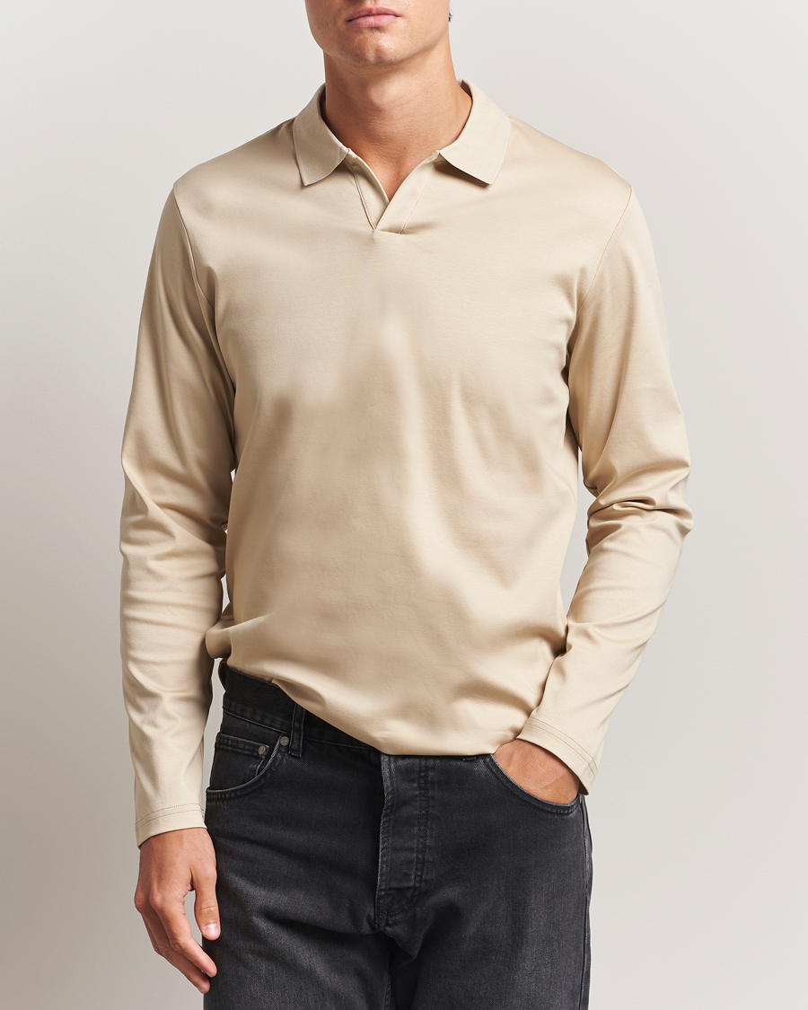 Homme | Polos | NN07 | Paul Long Sleeve Polo White Peppar