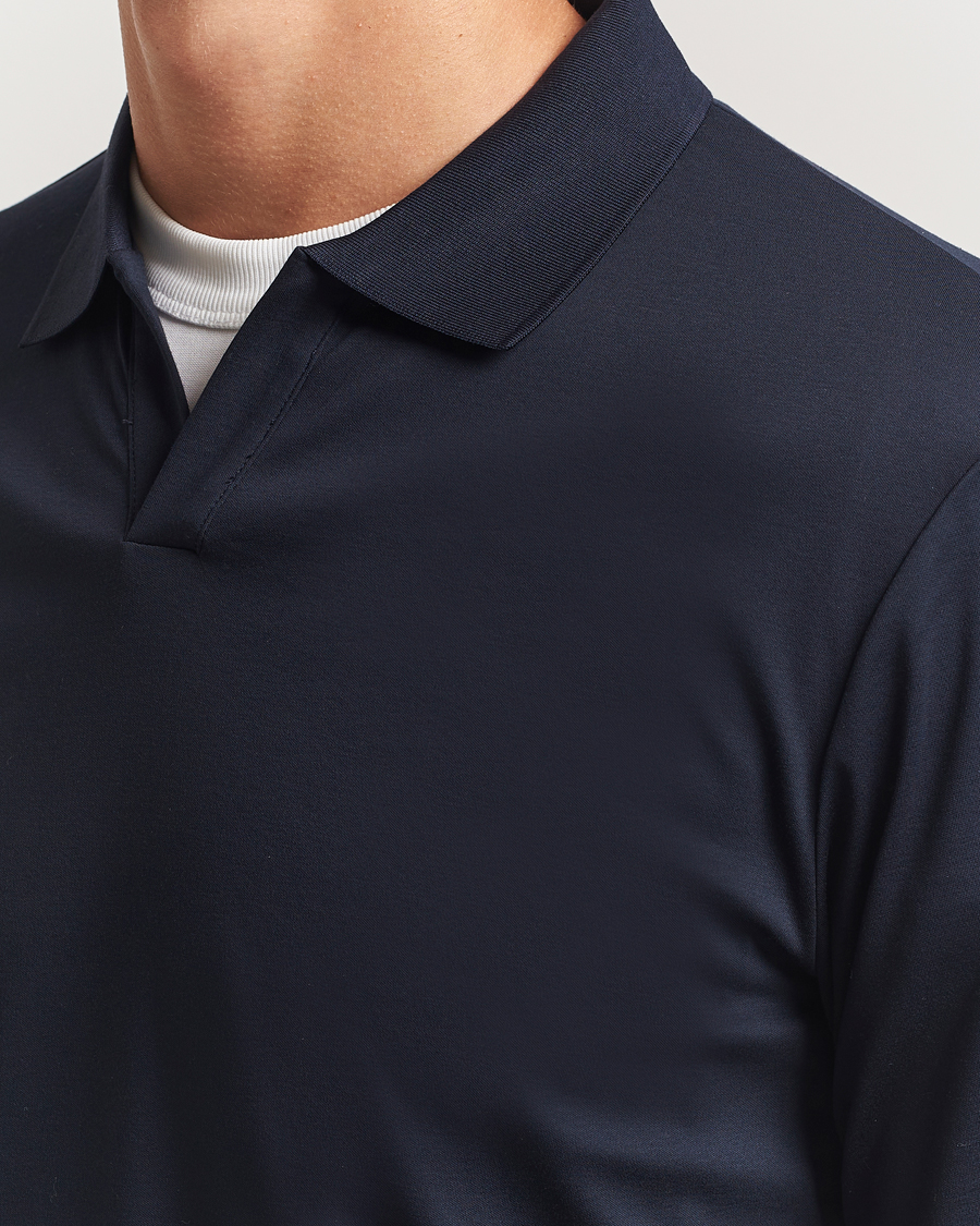 Homme | Polos | NN07 | Paul Long Sleeve Polo Navy Blue