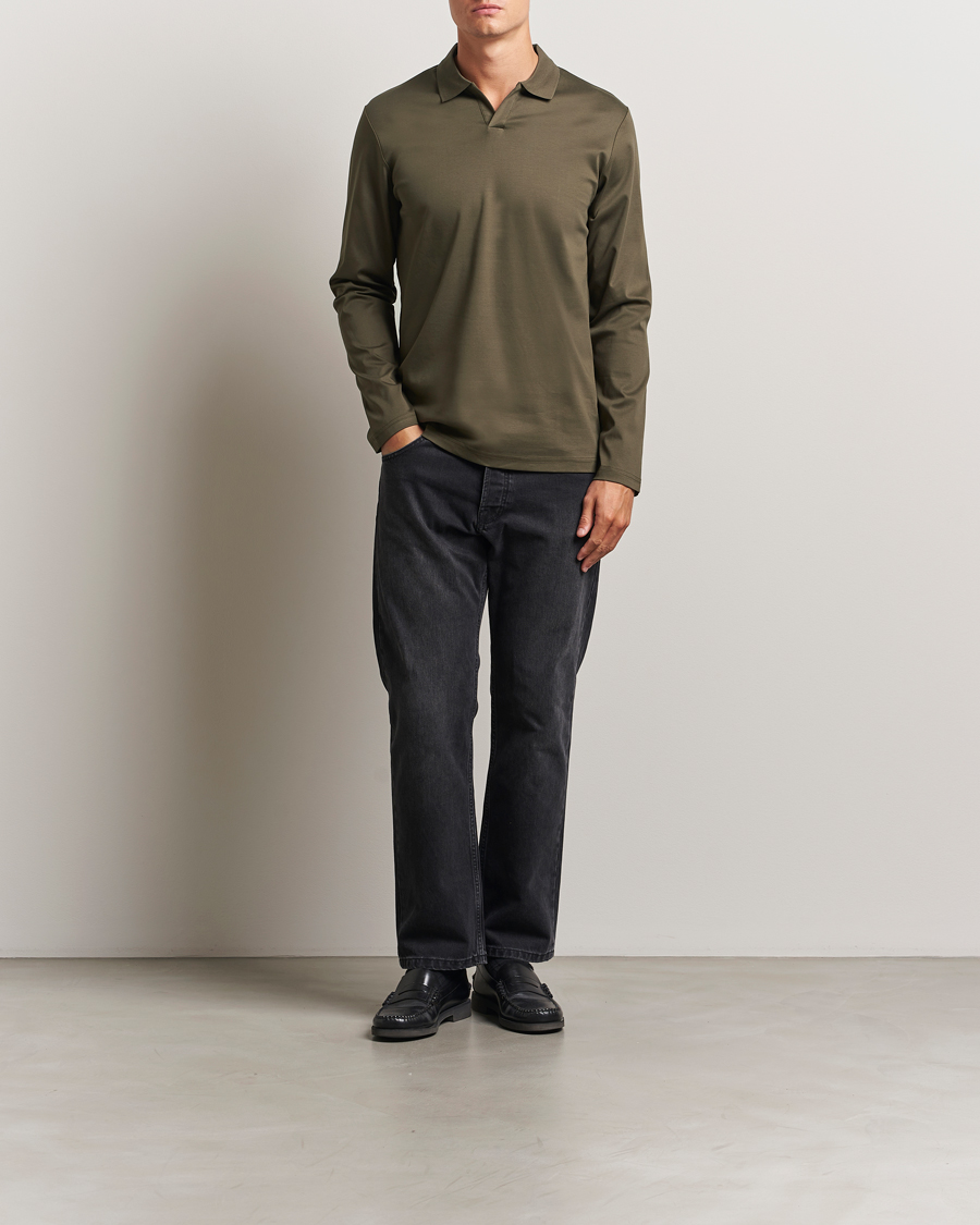 Homme | Polos | NN07 | Paul Long Sleeve Polo Capers Green