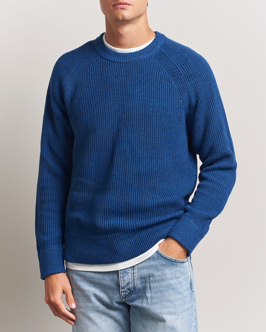 Heren | Truien | NN07 | Jacobo Cotton Knitted Sweater Blue Quartz