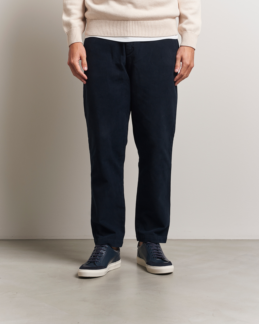 Homme | Baskets | Sweyd | Center Leather/Suede Sneakers Navy