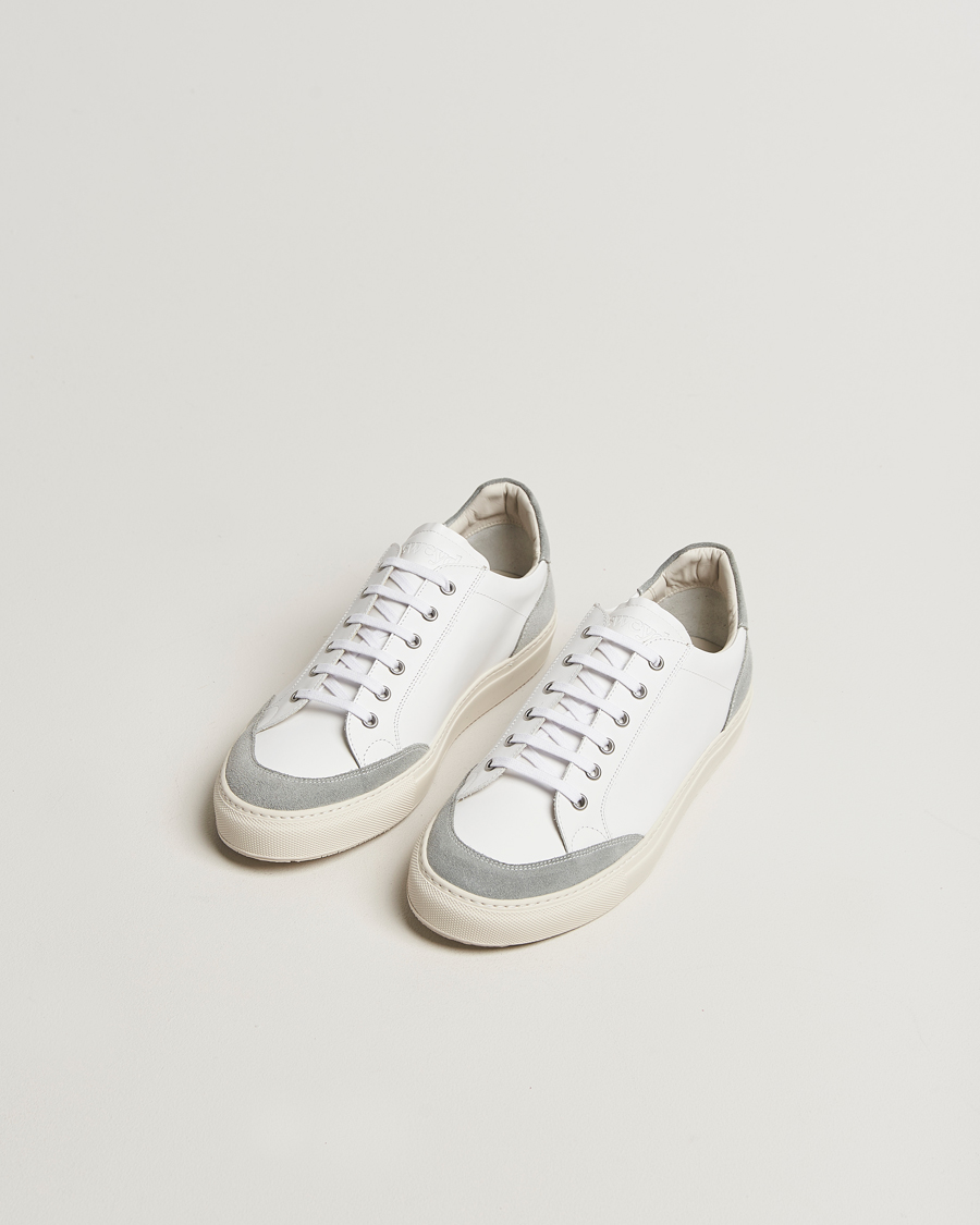 Heren | Sneakers | Sweyd | Center Leather/Suede Sneakers White