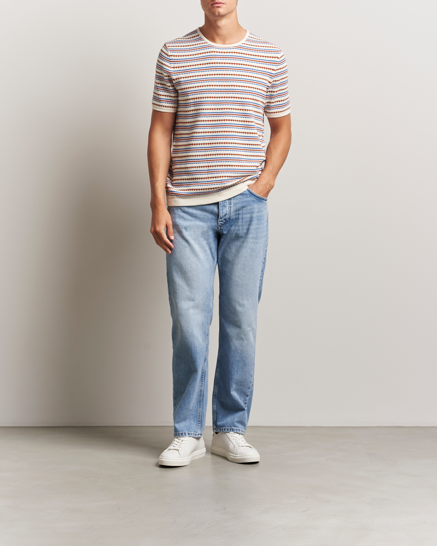 Heren | T-shirts | NN07 | Bari Knitted Striped T-Shirt Multi