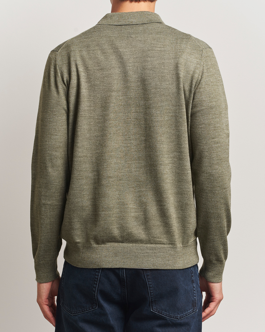 Homme | Pulls Et Tricots | NN07 | Serge Wool Knitted Polo Capers Green