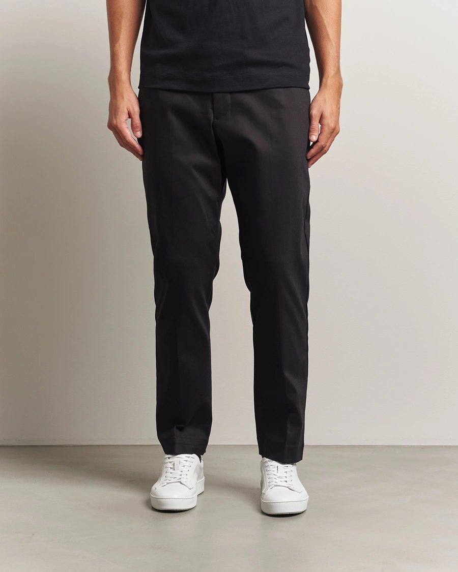 Homme | Pantalons | NN07 | Baker Cotton Drawstring Trousers Black