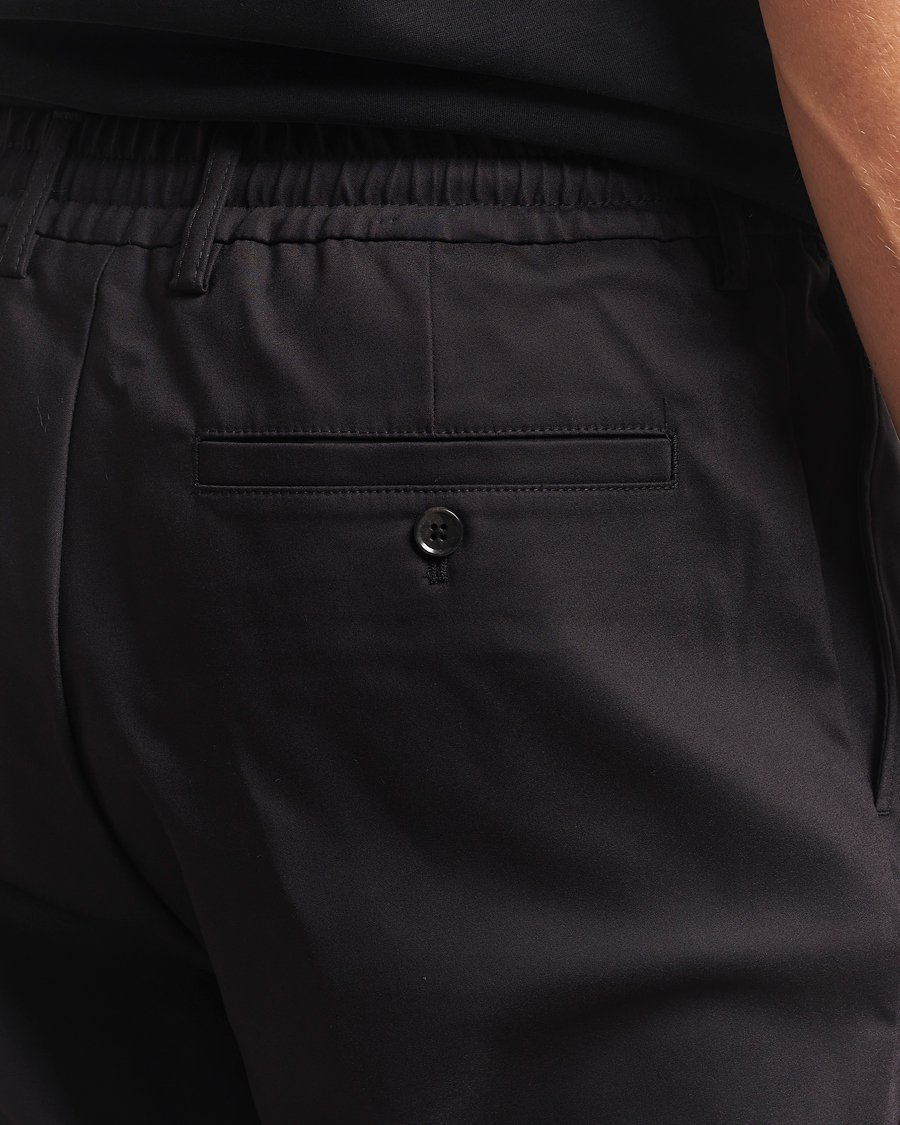 Homme | Pantalons | NN07 | Baker Cotton Drawstring Trousers Black