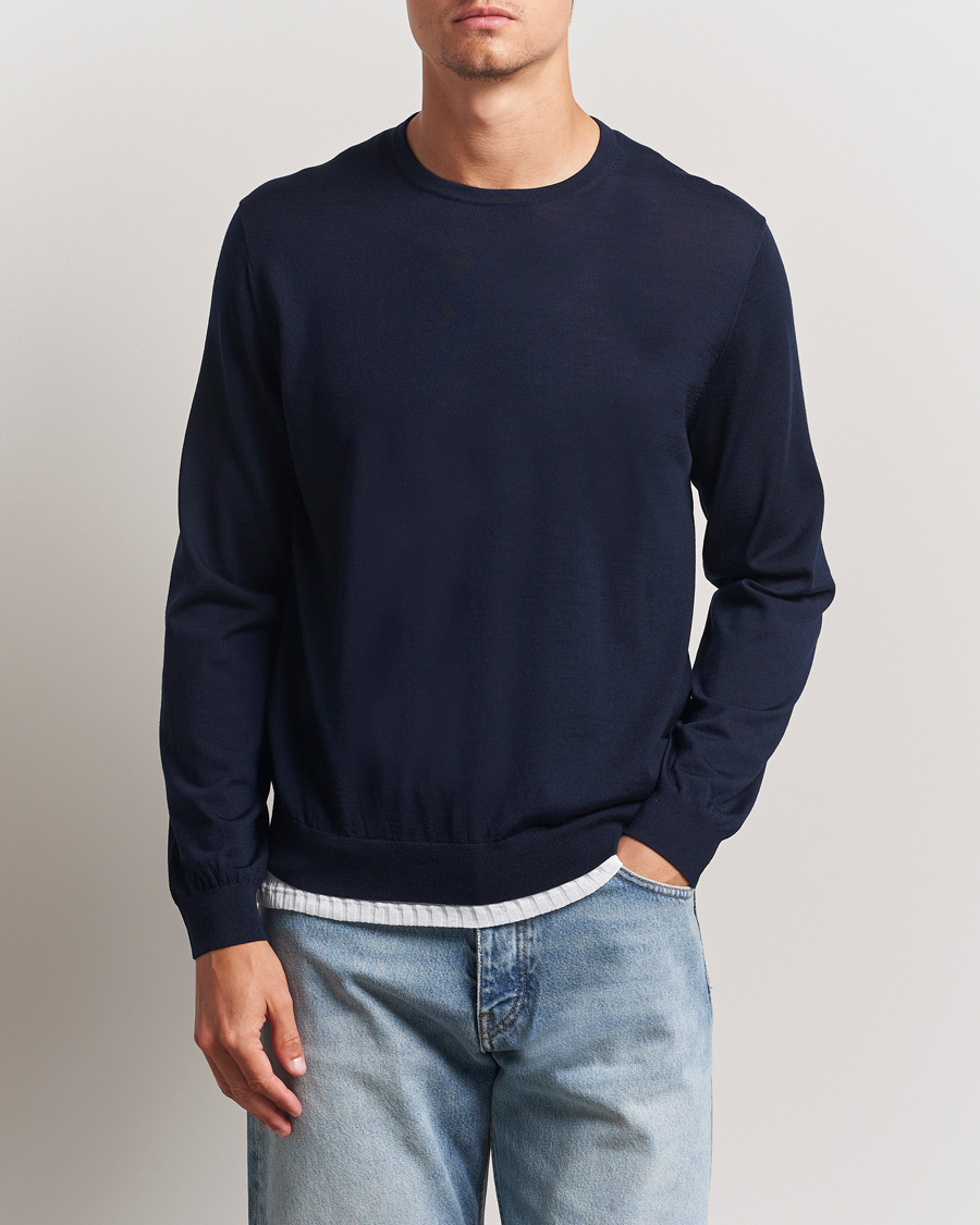 Homme | Pulls Et Tricots | Sunflower | Merino Crew Neck Navy
