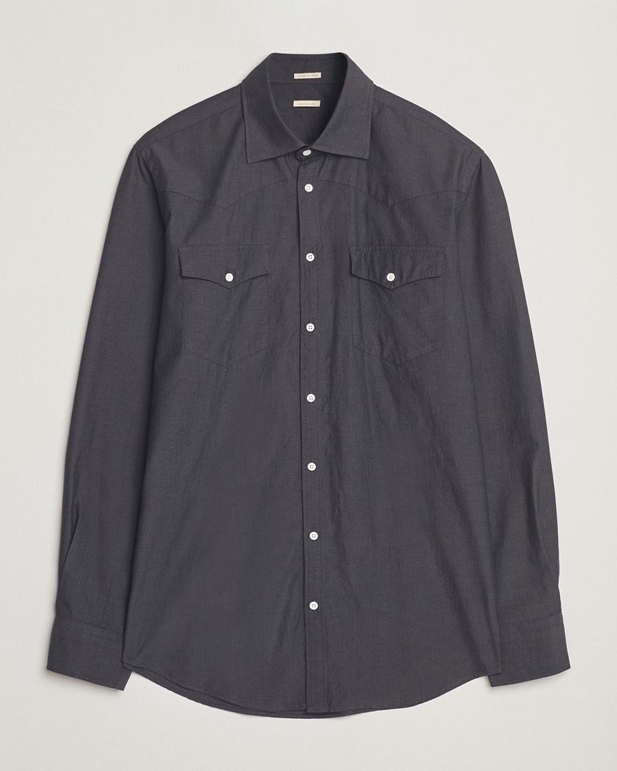 Homme | Chemises | Massimo Alba | Arizona Western Shirt Dark Blue