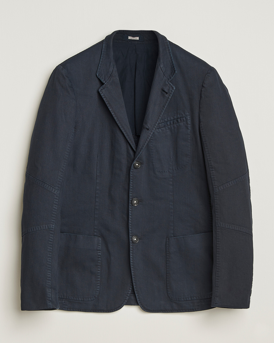 Homme | Blazers | Massimo Alba | Gstaad Bull Cotton Jacket Navy