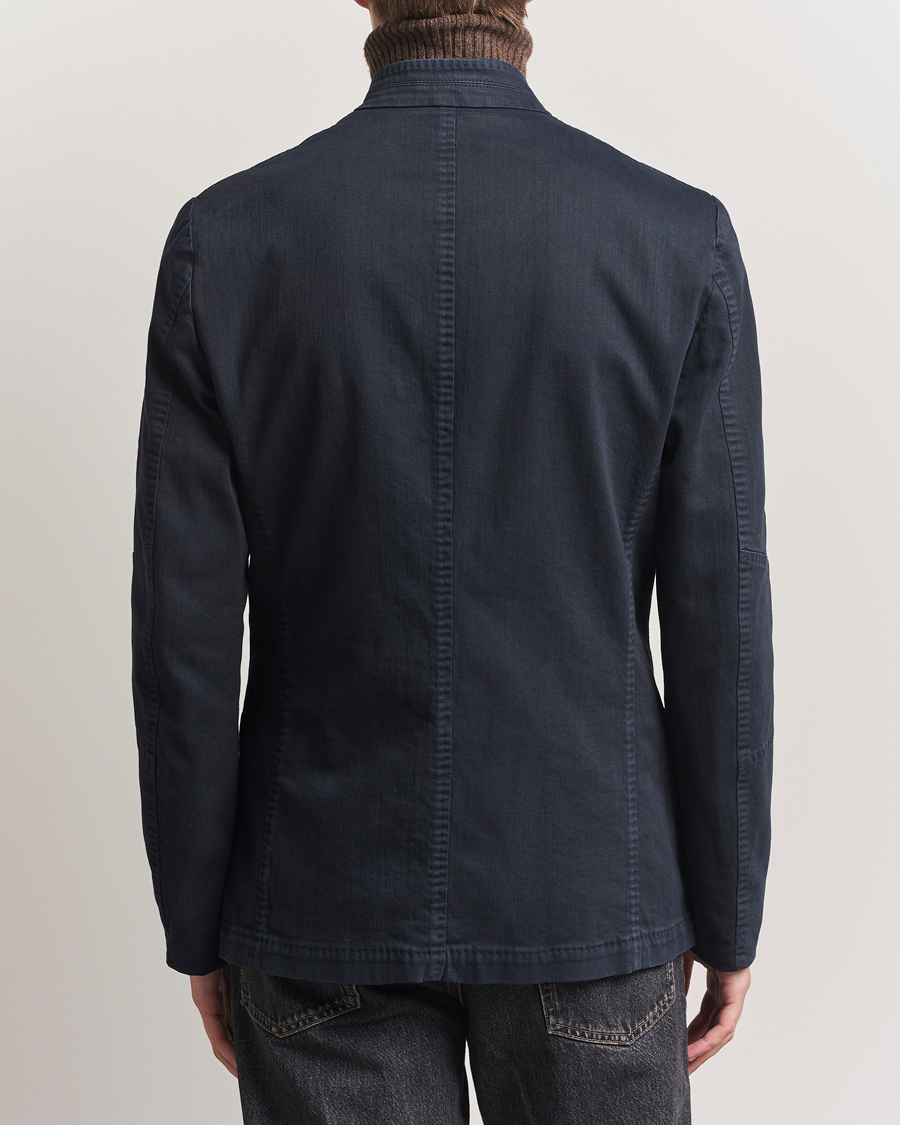 Homme | Blazers | Massimo Alba | Gstaad Bull Cotton Jacket Navy