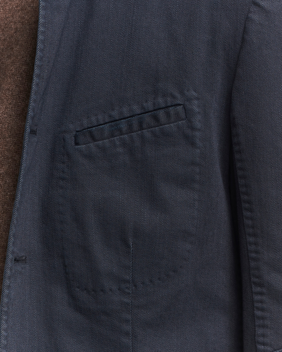 Homme | Blazers | Massimo Alba | Gstaad Bull Cotton Jacket Navy