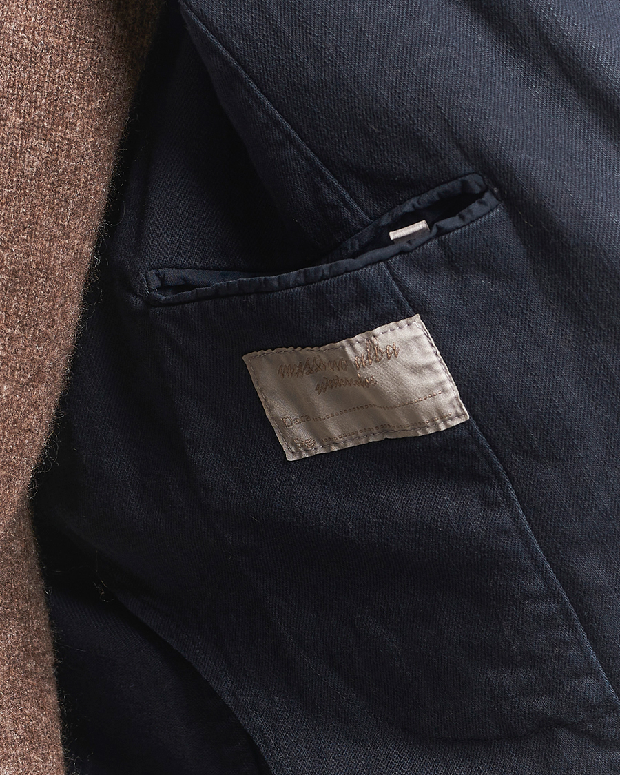 Homme | Blazers | Massimo Alba | Gstaad Bull Cotton Jacket Navy