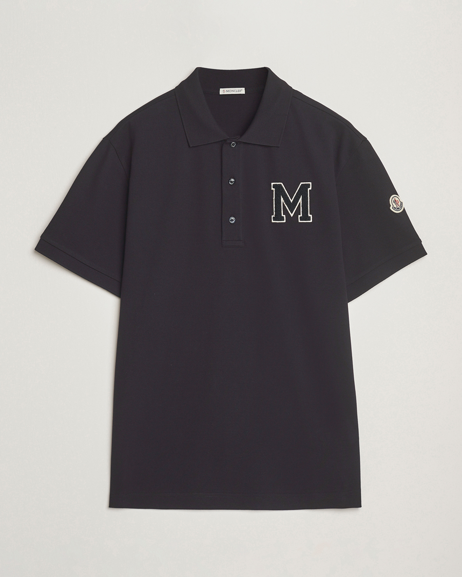 Homme | Polos | Moncler | Archive Logo Polo Navy