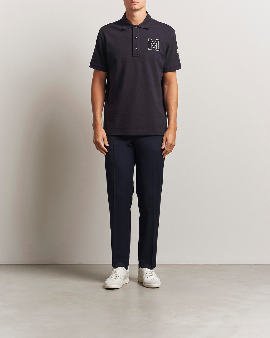 Homme | Polos | Moncler | Archive Logo Polo Navy