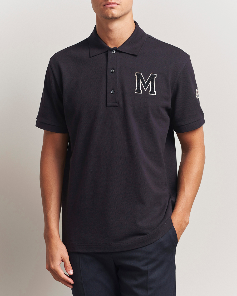 Homme | Polos | Moncler | Archive Logo Polo Navy