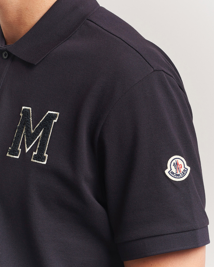 Homme | Polos | Moncler | Archive Logo Polo Navy