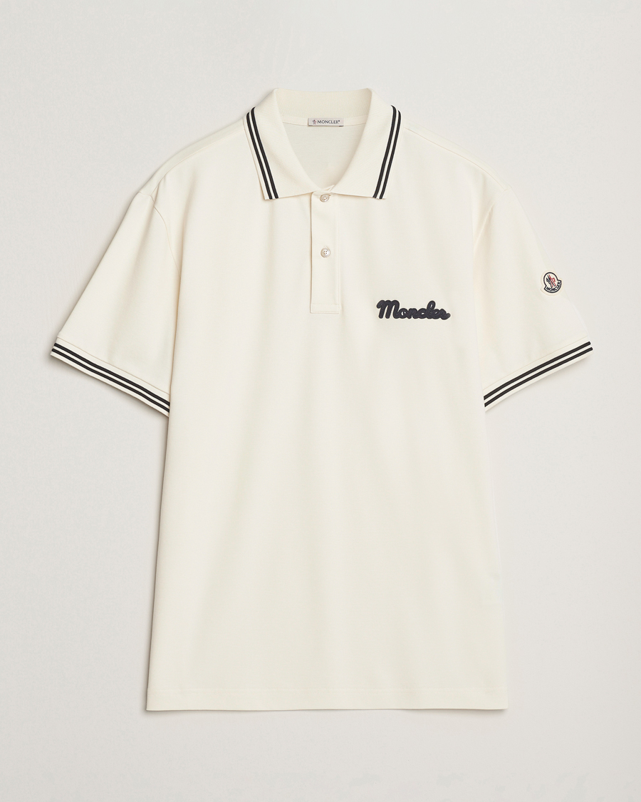 Homme | Polos | Moncler | Vintage Logo Polo Off White