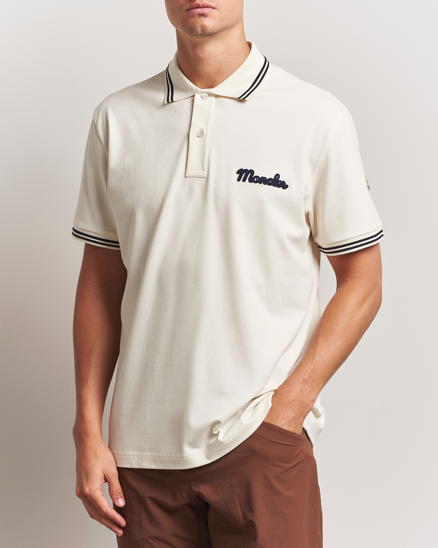 Homme | Polos | Moncler | Vintage Logo Polo Off White