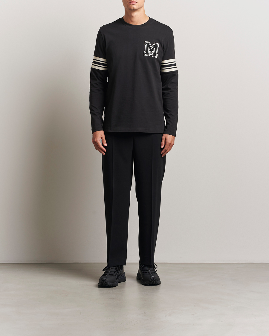 Heren | T-shirts | Moncler | Archive Logo Long Sleeve T-Shirt Black