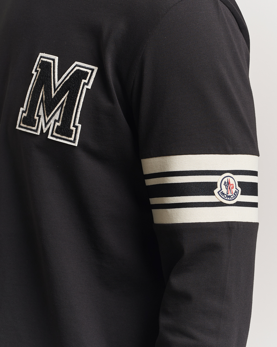 Heren | T-shirts | Moncler | Archive Logo Long Sleeve T-Shirt Black