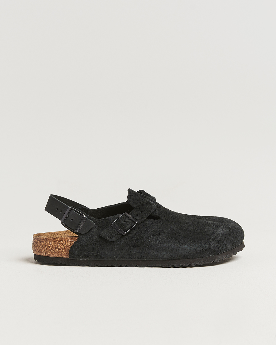 Heren | Sandalen slides | BIRKENSTOCK | Tokio Classic Footbed Black Suede