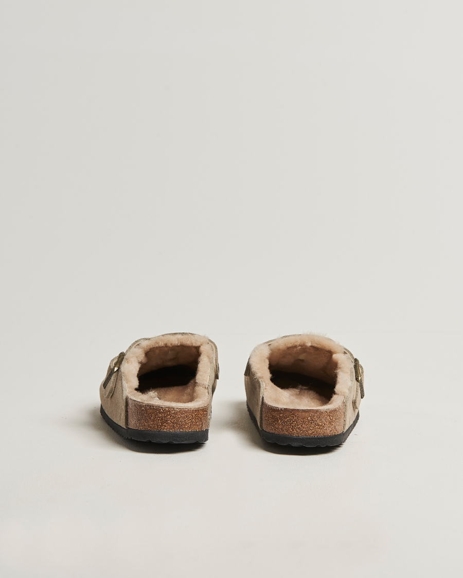 Homme | Sandales Et Mules | BIRKENSTOCK | Boston Shearling Taupe Suede