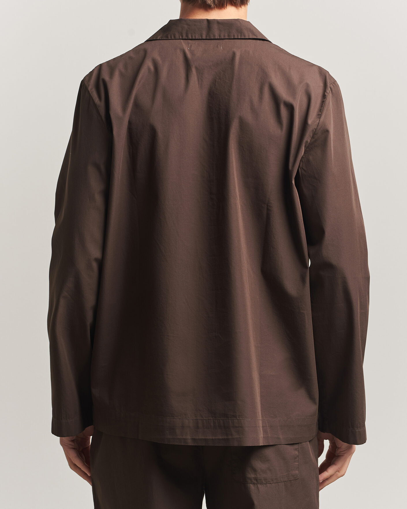 Heren | Pyjama's en gewaden | Tekla | Poplin Pyjama Shirt Coffee