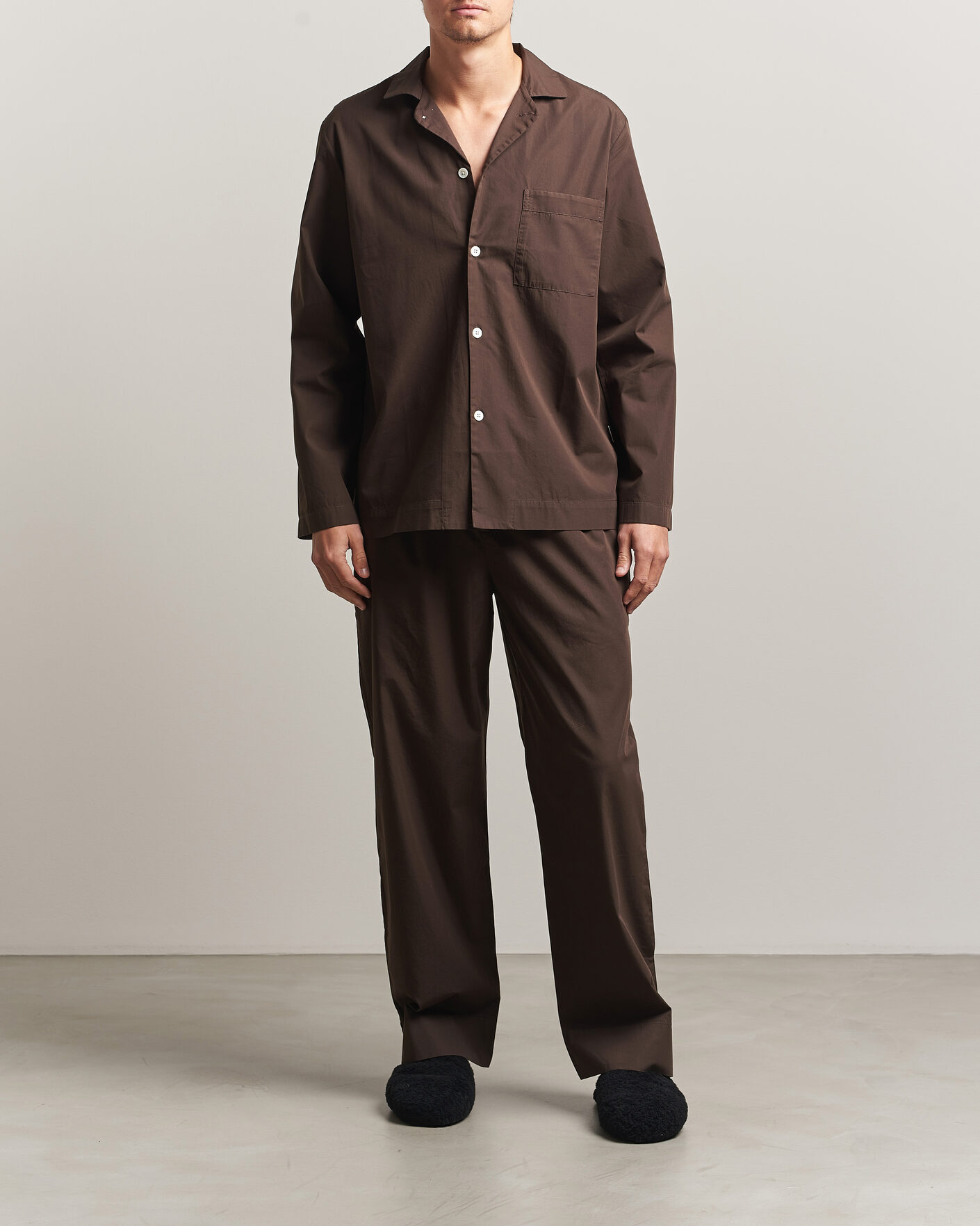 Heren | Pyjama's en gewaden | Tekla | Poplin Pyjama Pants Coffee